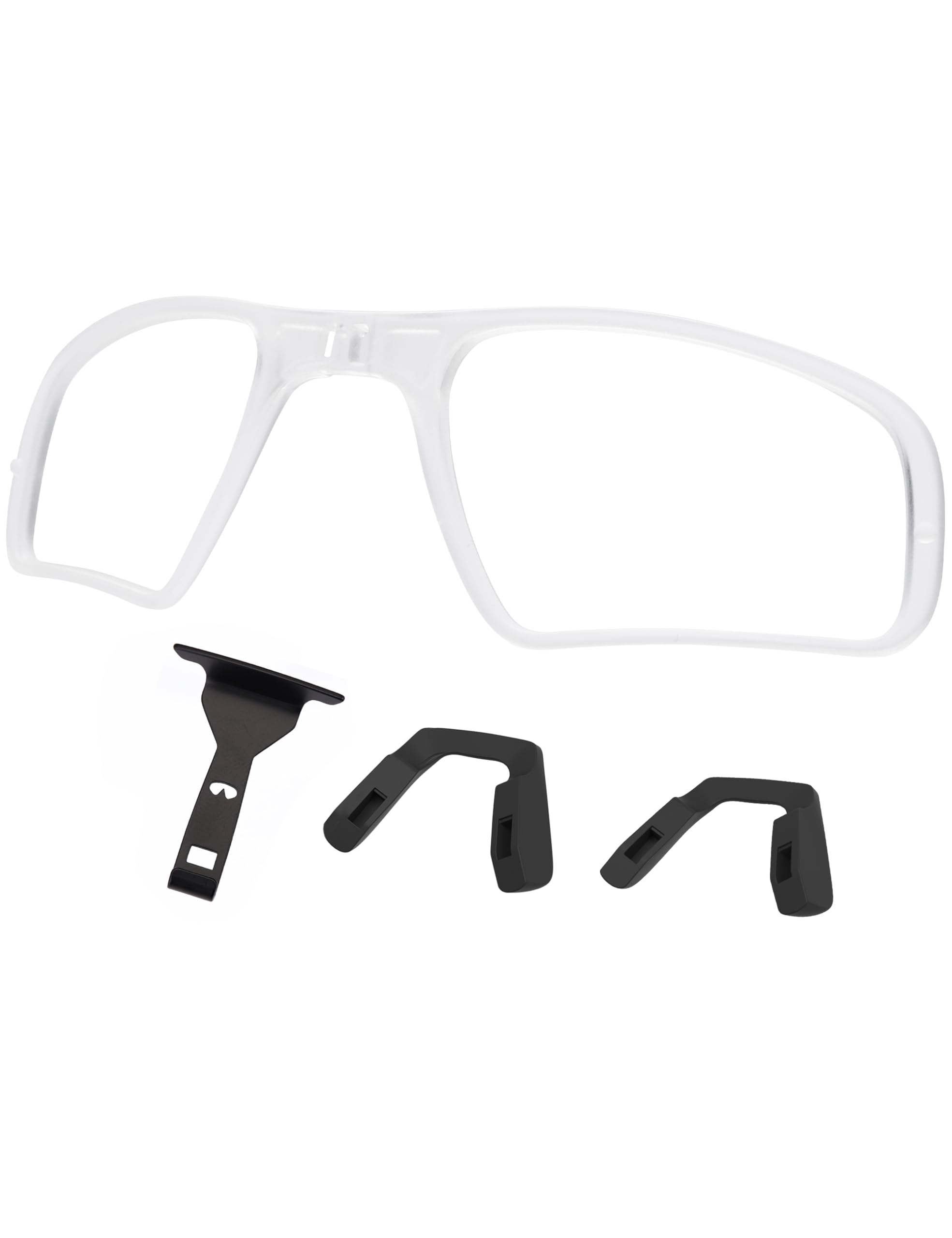 Saucer Insert Clip-On | Insert Optique Rx avec Guichet pour Lunettes de Soleil Oakley Sphaera OO9403, claire, taille unique