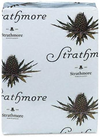 Strathmore : 25% Cotton Laid Finish Writing Paper, Natural White, 500 Sheets -:- Sold as 2 Packs of - 500 - / - Total of 1000 Each