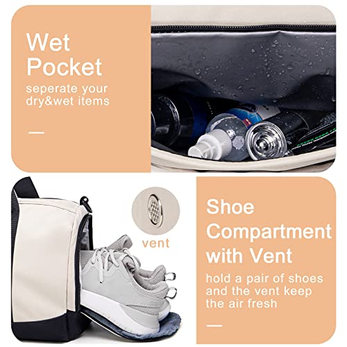 Sport Gym Duffle Travel Bag For Men Women Duffel With Shoe Compartment, Wet Pocket #TOP3