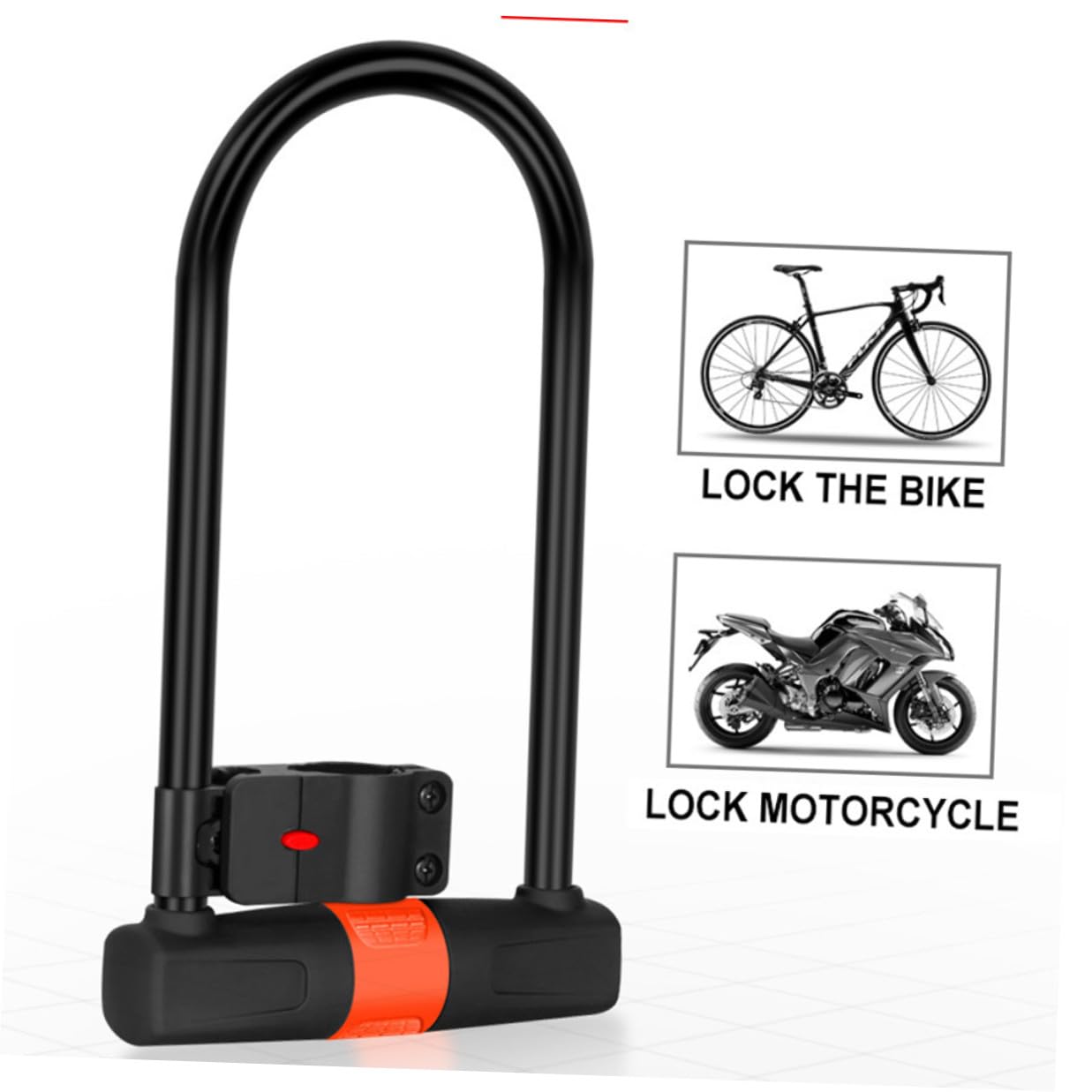 VICASKY Lucchetto Catena Antifurto per Bici Moto Cavo in Acciaio Legato Chiave Accessori per Mountain Bike Biciclette Elettriche Nero Arancione