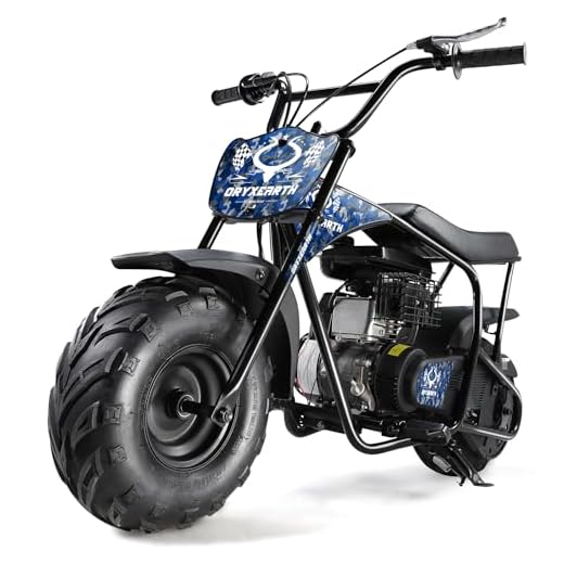Oryxearth Mini Dirt Bike for Kids, 105CC 4-Stroke Gas Powered Mini Bikes Off-Road Motorcycle Gas Pocket Pit Trail Bike W/EPA Approved, Up to 24 Mph, Weight Support 185 LBS, Blue
