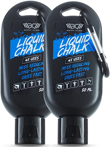 WARM BODY COLD MIND Premium Weightlifting Liquid Chalk - Flüssigkreide für Gewichtheben, Crossfit, Gym, Fitness Kalk, Stangentanz, Gymnastics, Magnesium Hände, Schnelles Trocknen (50+50ml) WARM BODY COLD MIND Premium Weightlifting Liquid Chalk - Flüssigkreide für Gewichtheben, Crossfit, Gym, Fitness Kalk, Stangentanz, Gymnastics, Magnesium Hände, Schnelles Trocknen (50+50ml)