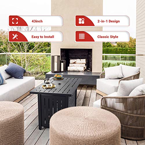 43in-Outdoor-Propane-Gas-Fire-Pit-Table-with-Glass-Wind-Guard-Glass-Rock-Waterproof-Cover-SNAN-Retangular-50000-BTU-Auto-Ignition-CSA-Certification