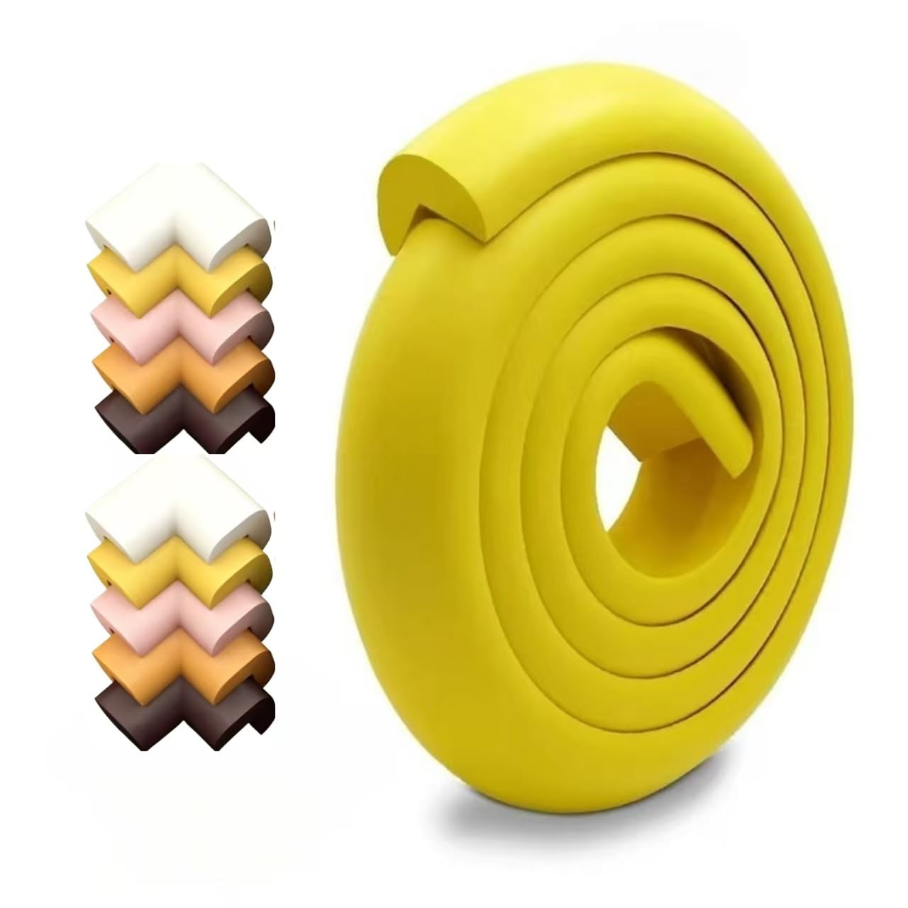 NBR Foam Edge Corner Protector Self Adhesive Anti Collision Safety Bumper Strip for Baby Furniture Table Cabinet Stair Window Guard(Yellow)