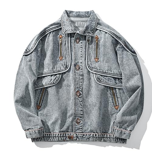 Chaqueta de mezclilla para hombre que busca comodidad regular y estilo retro 4