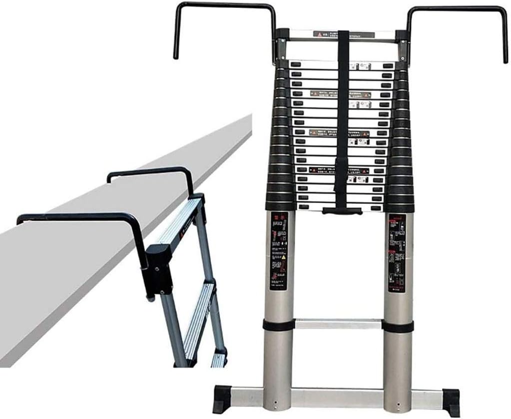 Ladderscopiladder, Multifunctionalladder Type a Ladder Aluminum Alloy Non-Slip Pedal Portable Pulley 330Lb Load Capacity/6.2M/20.3Ft