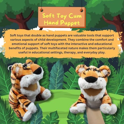Image of Chi-Chimpu Talking Mouth Animal Hand Puppet - Interactive Plush Toy for Kids, Perfect for Storytelling, Imaginative Play, Educational Learning, and Creative Role-Playing - Black