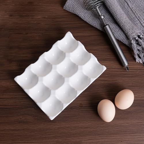 Bandeja de almacenamiento de huevos en cerámica: adiós al cartón inestable 6