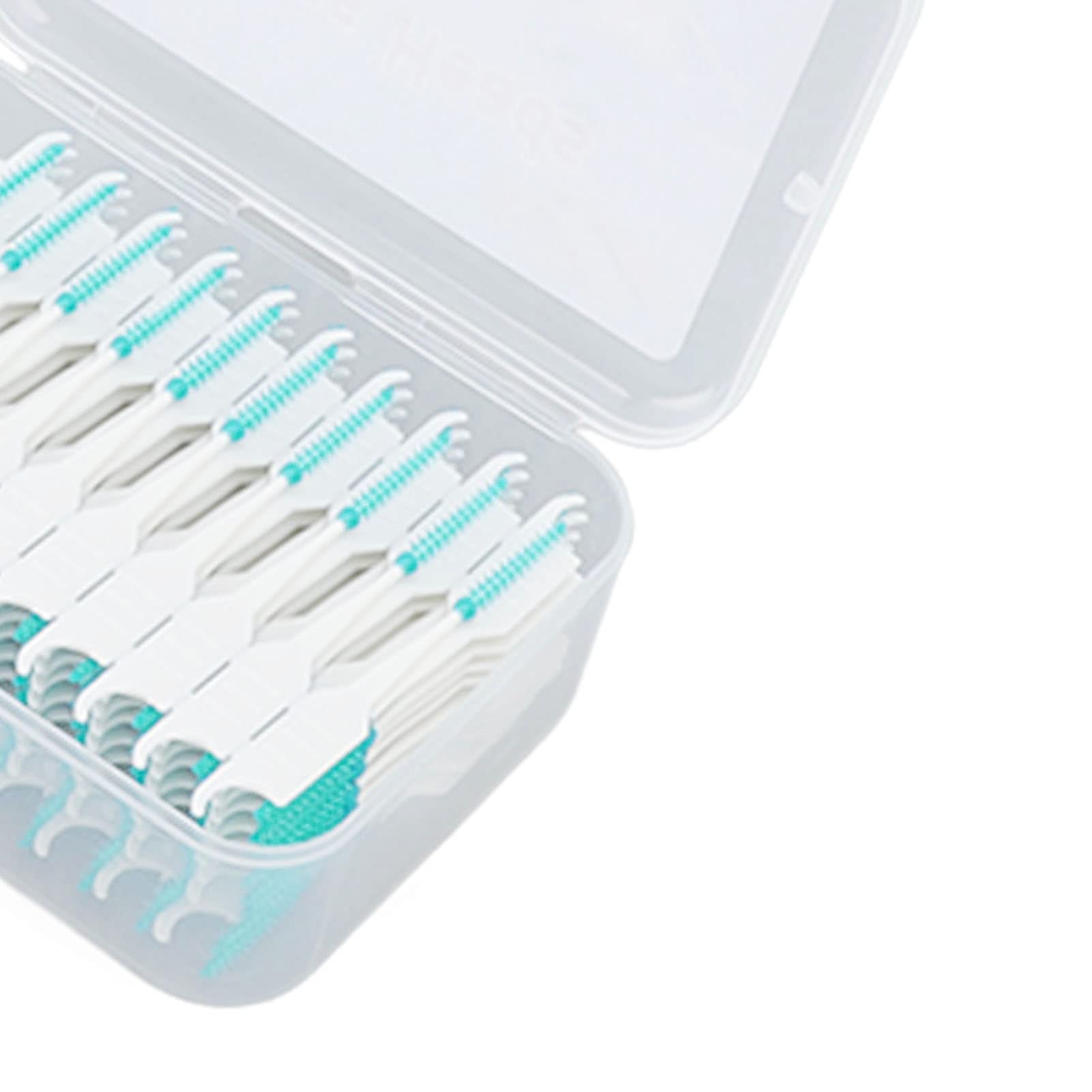 Cepillo interdental, cepillo de palillo de dientes de hilo dental elimina el mal aliento, portátil, seguro, 200 unidades, eliminación de placa para viajes para cuidado bucal (verde menta)