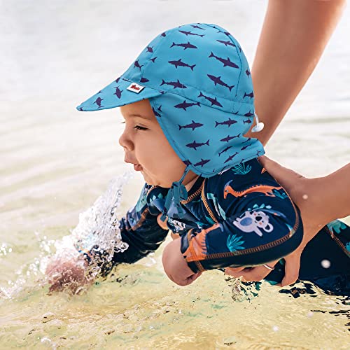 Baby Sun Hat Upf 50+ Uv Ray Sun Protection Infant Summer Swim Hat With Neck Flap Toddler Hats For Boys Girls Shark #TOP3