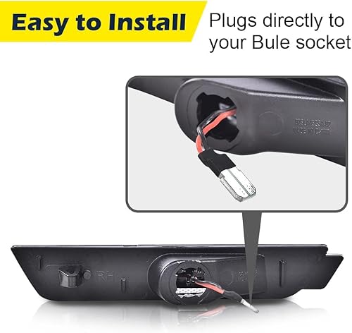 Miniatura 6 de CHEDA Par de guardabarros traseros LED lado humo lente marcador luz lámpara compatible con Chevy Camaro LS, LT, SS, Z/28, ZL1, 2010 2011 2012 2013