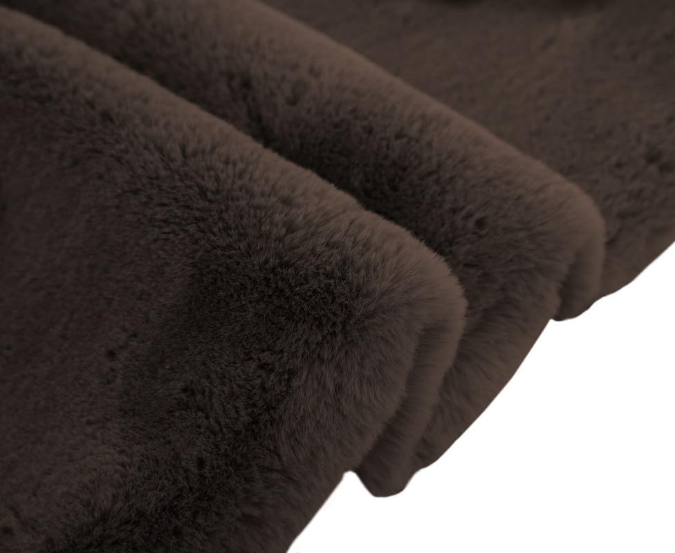 Image of Rabbit Fur Area Rug 6x8 Ft | Super Soft Plush Carpet with Anti-Slip Backing | Washable Luxury Rug for Bedroom, Living Room & Home Decor