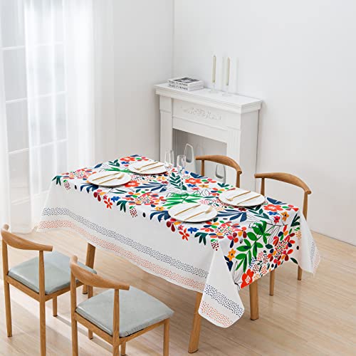 Table Cloth, Tablecloths For Rectangle Tables 60 X 120 Vinyl Tablecloth With Flannel Backing Rustic Valentines Tablecloth, Table Clothes For 10 Foot Parties Oblong Waterproof Tablecloth #TOP6