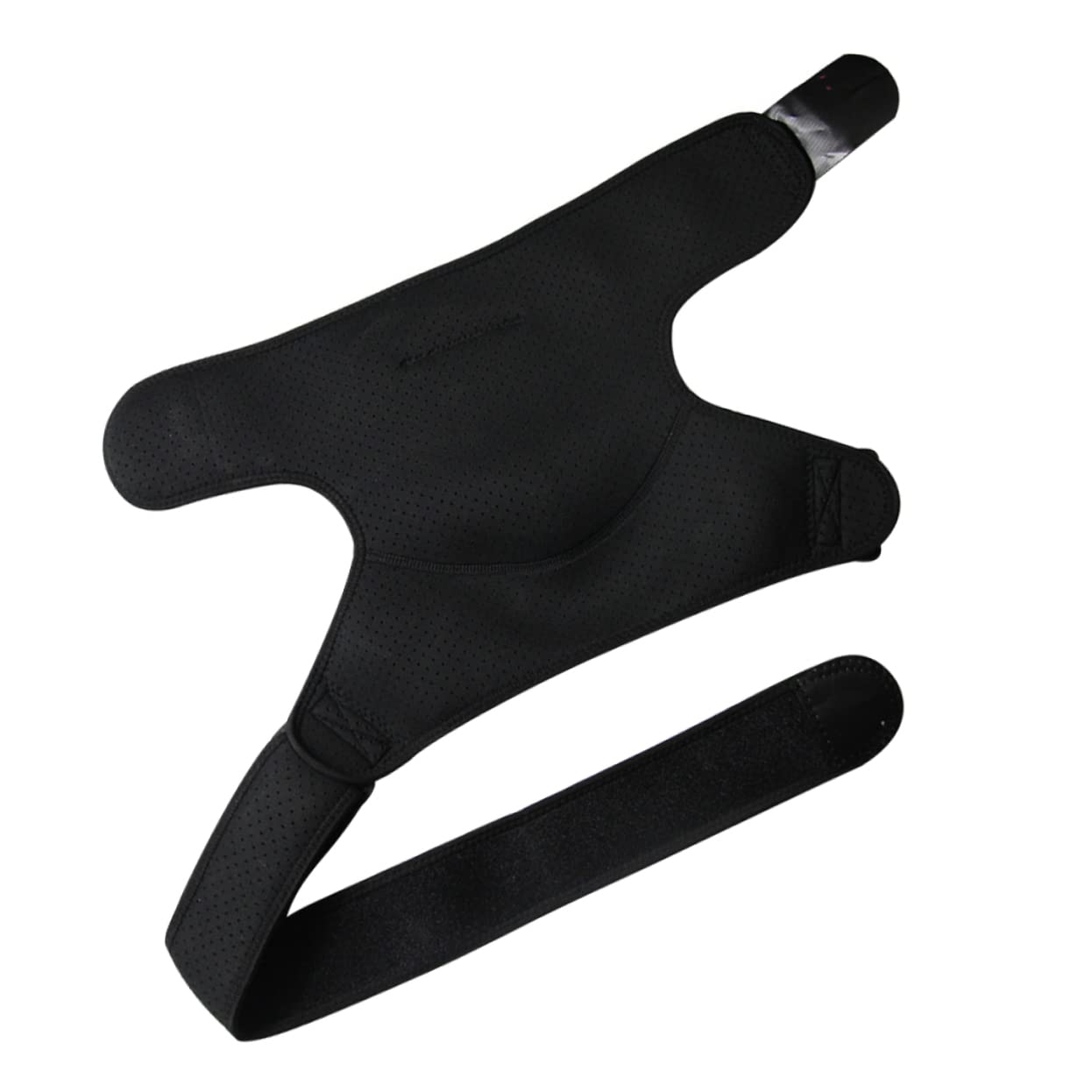 FRCOLOR Adjustable Men S Shoulder Support Brace Black for Pain Relief and Injury Prevention Flexible Elastic Shoulder Strap