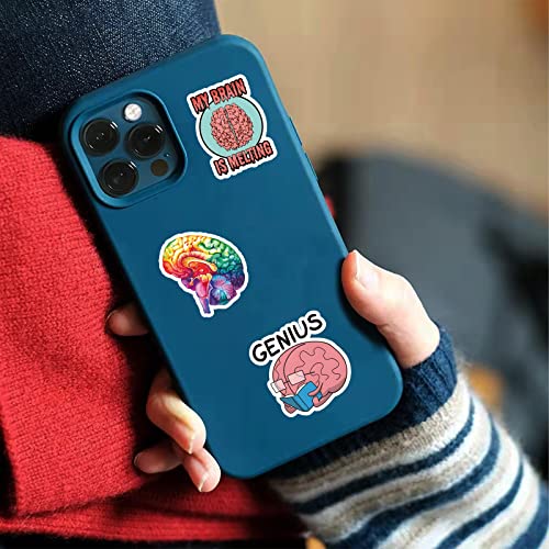 64 PCS Brain Aesthetic Vinyl Colorful Stickers for Birthday Party Supplies Decoration Favors School Rewards for Water Bottles Laptop Birthday Party Supplies Decoration