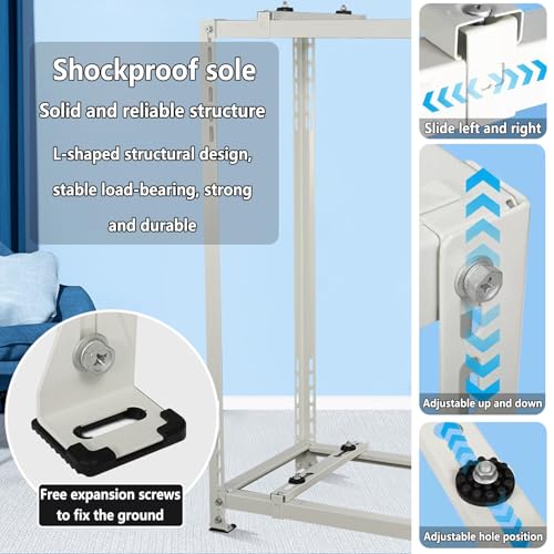 Cubierta de aluminio resistente antirrobo para aire acondicionado exterior, radiador, valla de reducción de ruido y soporte para plantas, se adapta a 800 x 800 x 450 mm, protección impermeable para tu