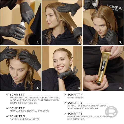 Foto von L'Oréal Paris Permanente Haarfarbe, Haarfärbeset mit Coloration und Farbglanz-Pflegebalsam, Préférence, P11 Kühles Intensives Schwarz (Manhattan), 3er Set