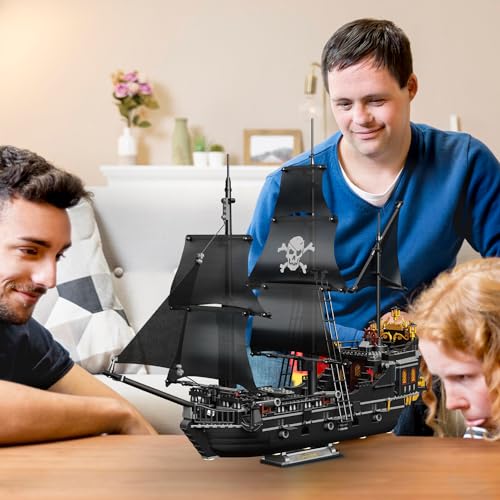 Bricktribe PAN TASY Pirate Ship Building Mini Blocks Kit, Blck Pearl Pirate Ship Building Toys For Adults, Toys Gift For Kids Boys 8-12, Not Compatible With Lego Pirate Ship Set thumb #6