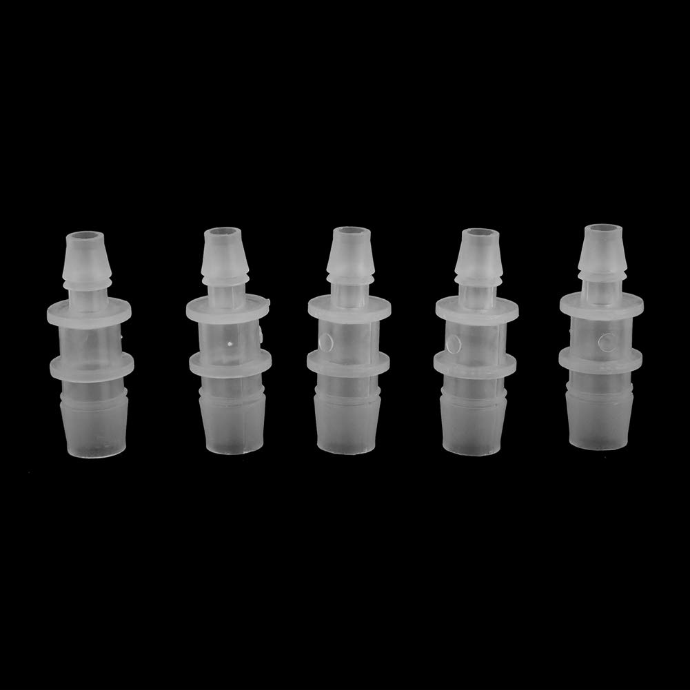 Huairdum Aquarium Air Hose Adapter Connector, Plastic Variable Diameter Reducer, 5 Sizes 8mm 12mm 16mm 20mm, Ideal for Fish Tank Air Pump Hose Pipe Fitting (8mm/16mm interchangeable, 5 pieces per