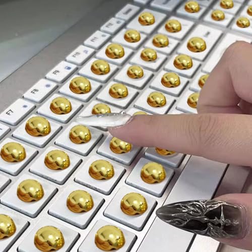 Pegatinas protectoras para teclado color dorado miniatura 1