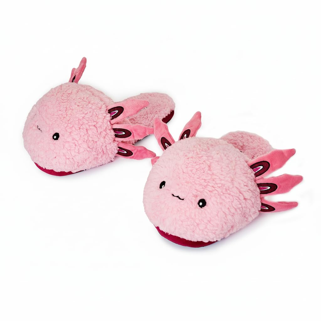 Coddies Axolotl Slippers - Funny Comfortable Animal Slippers - Adorable Indoor Shoes - Novelty Gag Gift Idea for