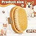 Suclain 2 Pcs Soft Dog Brush Boar Bristle Pet Brush for Short Haired Puppy and Cats with Band, Reduce Shedding, Dog Reduces Stress and Easy to Hold on Your Wrist, Ideal Grooming Supplies