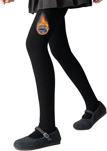Womens High Waist Fleece Lined Tights, Thermal Pantyhose for Winter,Cotton Leggings For Women