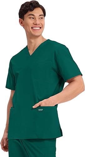 Miniatura 2 de Cherokee WW Professionals WW695 - Camisa de uniforme sanitario para hombre con cuello en V