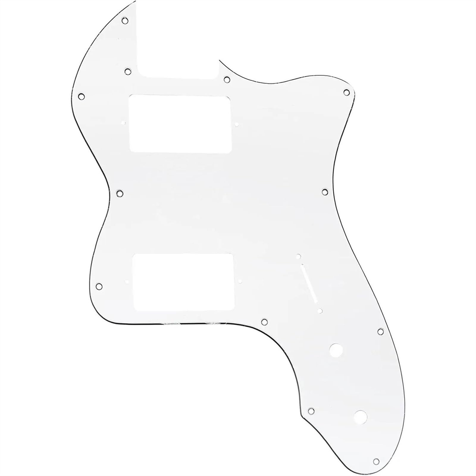 12-otworowa Maskownica Gitarowa HH Pokryta Skorupą Żółwia Do Akcesoriów Do Gitary Elektrycznej Płytka ochronna maskownicy do gitary elektrycznej(White 3Ply)