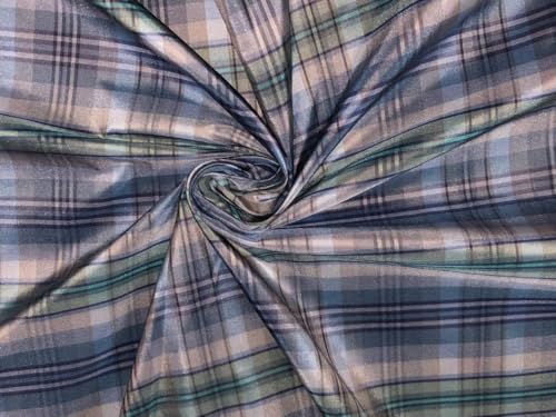 Soie taffetas TAFNEWC18 bicolore bleu vert pour robe d'exception
