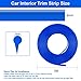 Universal Waterproof Bendable Car Trim Strips - 16.4Ft Decorative Filler Inserts with Installing Tool (Blue)