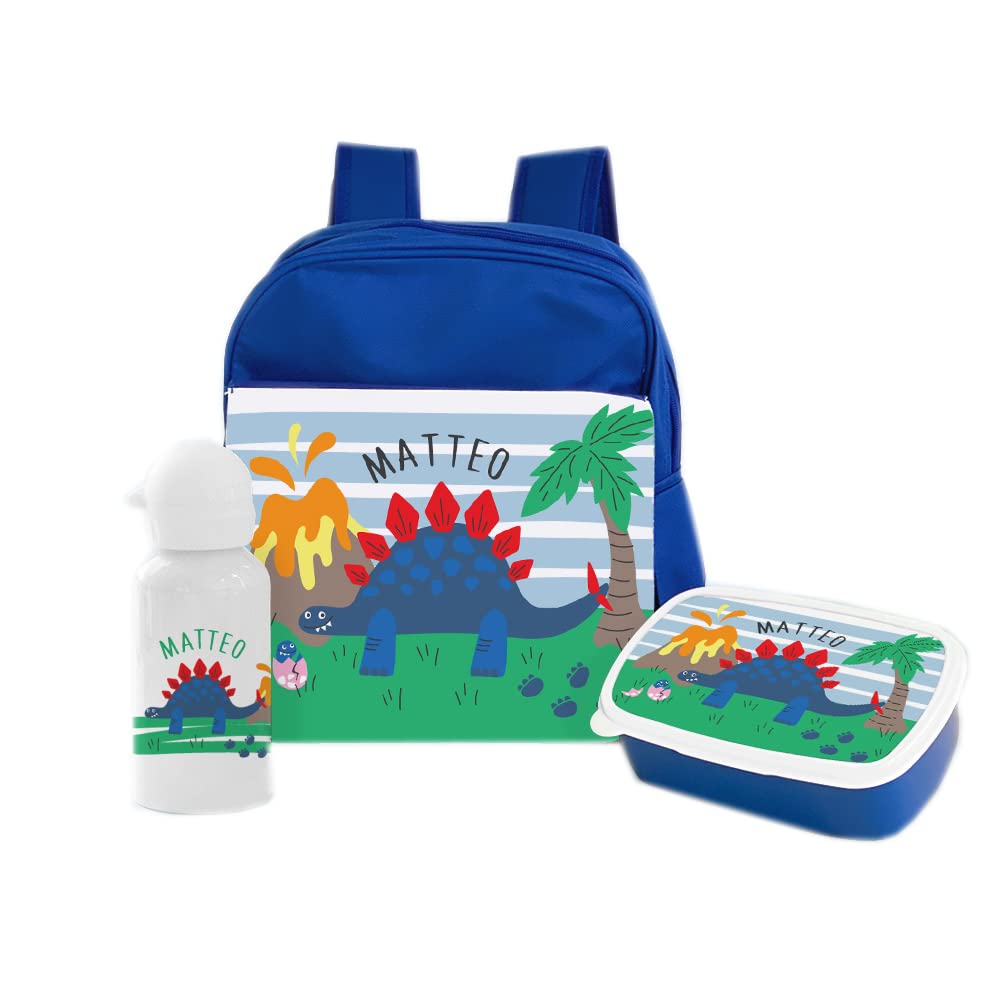 Essmak Jurassic Boy Personalized Backpack Set For Kids | Kids Backpack | Backpack For Kids | Bag For Kids | School Bag For Kids | Kids School Bag | Backpack | Customized Backpack