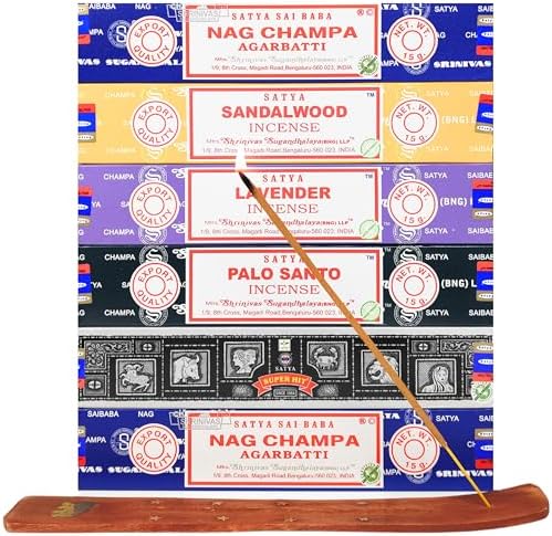 Incienso Nag Champa Pack 72 Sticks + Quemador Incienso – Aromater...