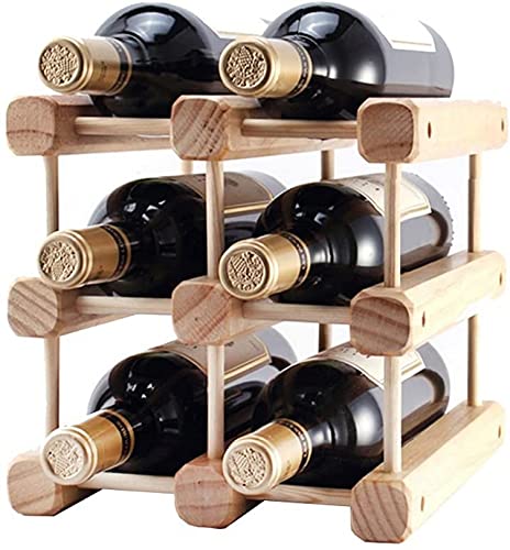Soporte modular para botellas de vino 6 unidades de madera