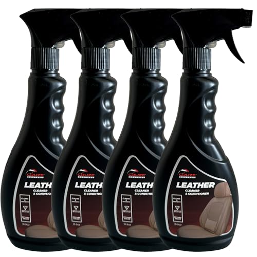CRUZE CONTROL Leather Cleaner and Conditioner - Car Interior & Seat Cleaner for Deep Cleaning - Car Care Products & Detailing for Sofas, Shoes & Leather Furniture - Removes Dirt & Moisturizes