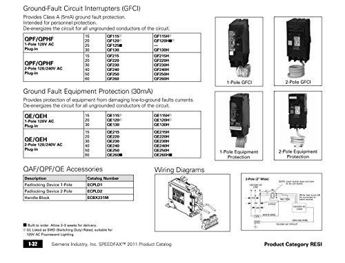 Siemens QF130 30-Amp 1 Pole 120-Volt Ground Fault Circuit Interrupter - Thumbnail 2