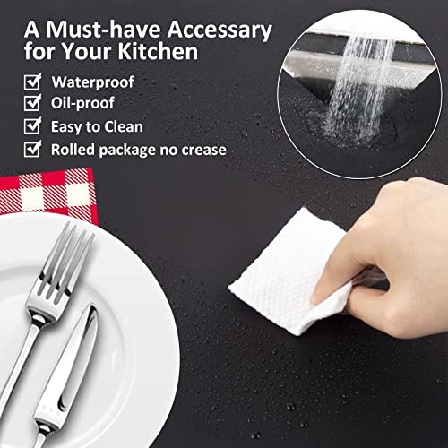 Large Silicone Heat Resistant Mat, 78.7” X 15.7” Nonslip Silicone Placemat For Countertop Protector, Nonstick Waterproof Table Desk Saver Pad For Kitchen & Dining,Black #TOP6