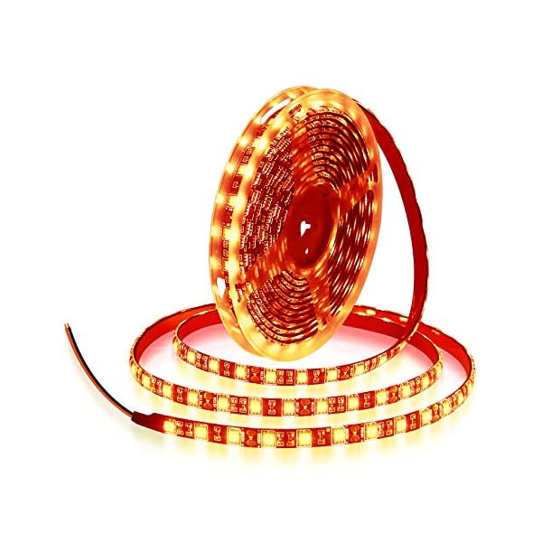 Alitove led strip lights waterproof ip65 16. 4ft/5m 60 leds/m black pcb 5050 12v led light strip w/enhanced 3m vhb foam tape for home garden decoration lighting, no power supply