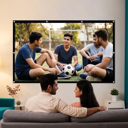 Image of ZORBES 100 Inch Projector Screen 4K HD 16: 9 Foldable for Indoor Outdoor