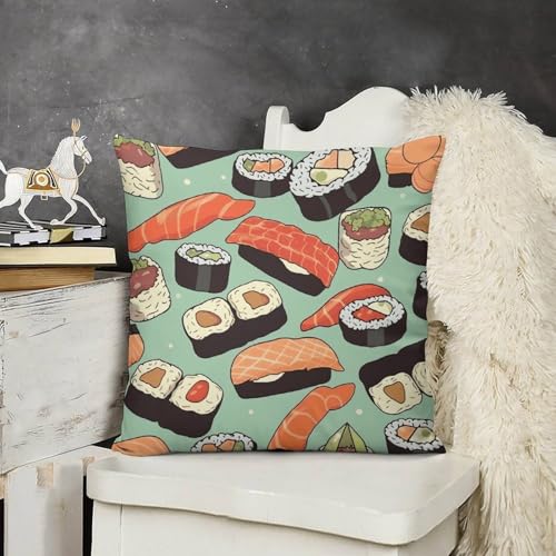 Taies d'oreiller décoratives sushi douces housse coussin lit