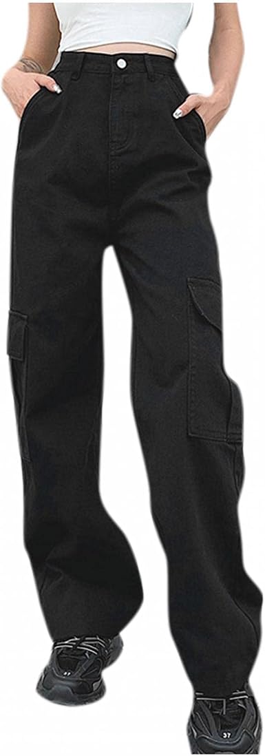 High Waisted Wide Leg Cargo Pants 