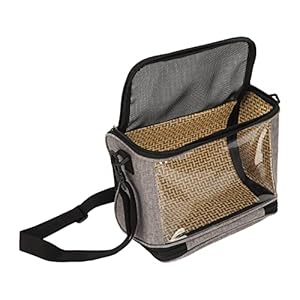 Lightweight Bird Carrier, Bird Travel Cage Parrot Carrier and Bird Carrying Carrier Bag, Transparent Portable Breathable Parrot Travel Cage for Cockatiels Parakeets Small Bird (Gray LR063683)