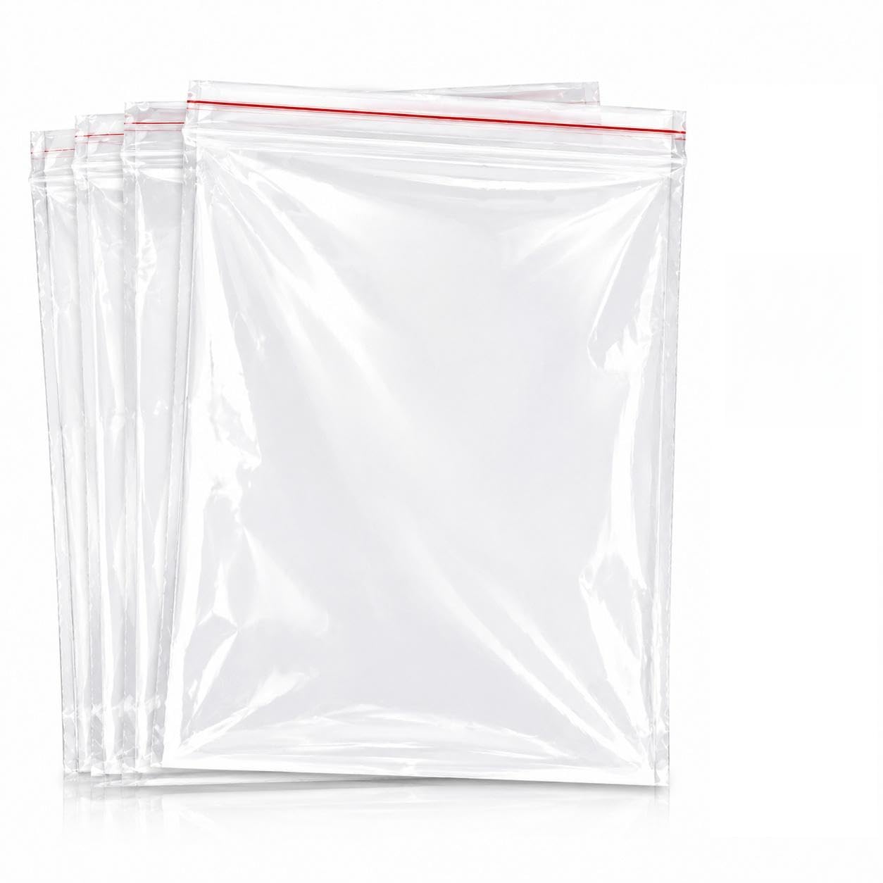 Premium Zip lock Pouches, Ziplock Bag For Prasad Bag Storage, Freezer RE-USABLE Zipper Bags, Ziplock Bags For Fridge Storage, Zip lock bags Medium Transparent (6"X 8") (50 Ziplock Pouch)-image-15