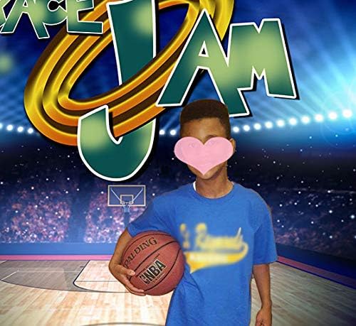 Space Jam Backdrop for Photography Studio Props Children Birthday Party Banner Supplies Basketball Sport Stadium Photo Background Baby Shower Decorations Photo Booth Vinyl 5x3ft