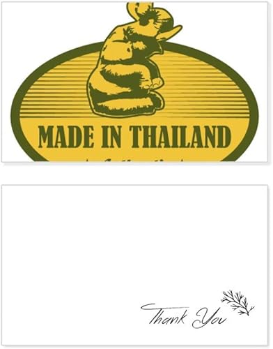 Thai Customs Culture Made in Thailand Thank You Card Birthday Paper Greeting Wedding Appreciation