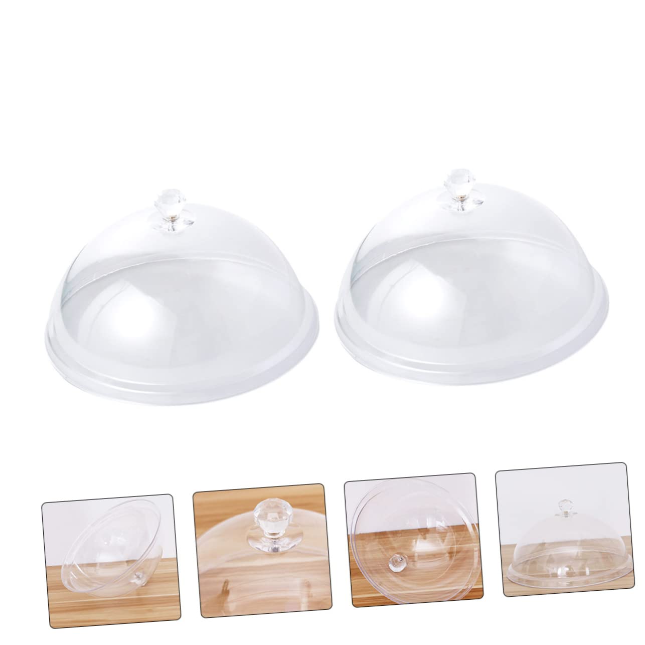 Amazon｜Mikinona 2個透明なアクリル製食品カバー 食品保護用フード