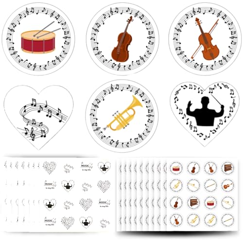 Joyful Artistry 320PCS Music and Orchestra Stickers for Kids - Musical Instrument and Band Stickers for Music Teachers, Party Favors and Decoration (20)