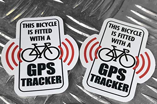 2 pegatinas de seguridad antirrobo para bicicleta (2.5 x 2 pulgadas)