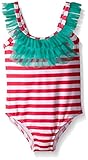Pink Platinum Baby Girls' Printed Stripe Swimsuit