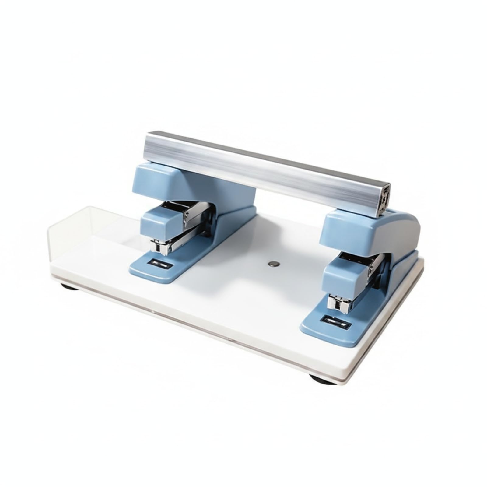 Baoblaze Grapadora de Doble Cabezal Grapadora Doble Grapadora de Oficina Grapadora de Escritorio Engrapadora Metálica Mecanismo Simultáneo para Unir con Grapas